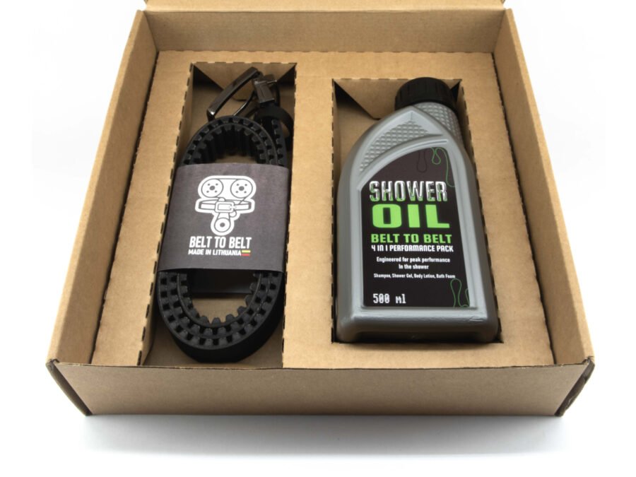Shower oil and belt
