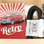 Automatinio diržo ir retro muilo dovanų rinkinys