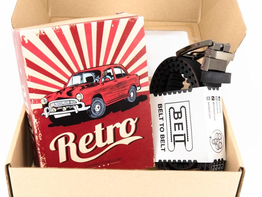 Apsukamo diržo ir retro muilo dovanų rinkinys