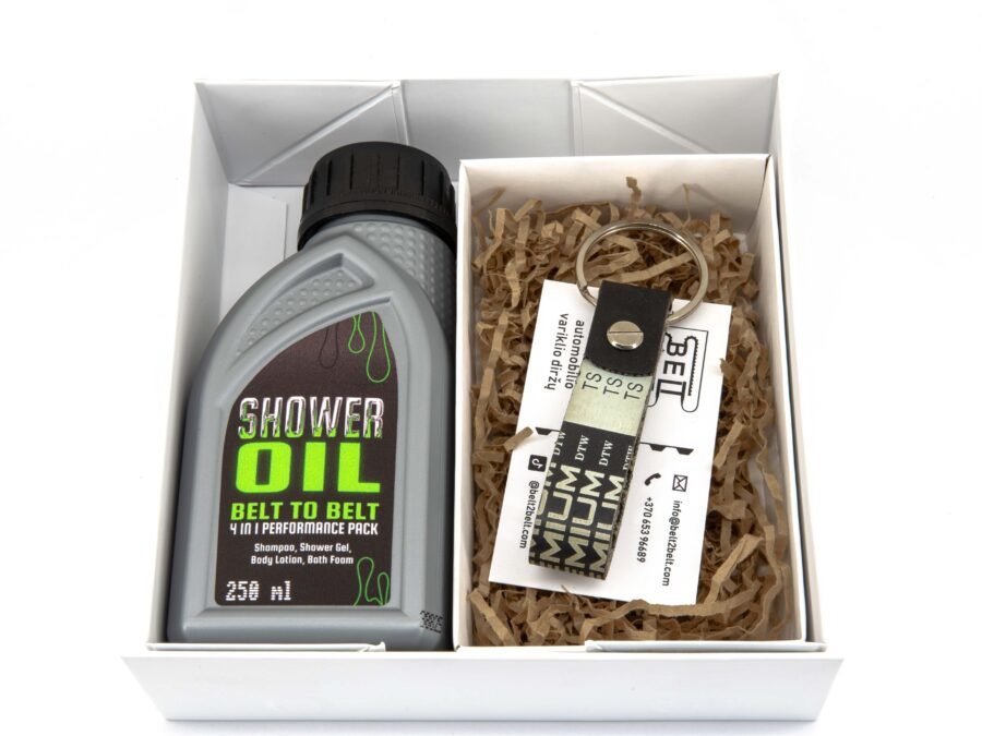 Shower oil and keychain gift