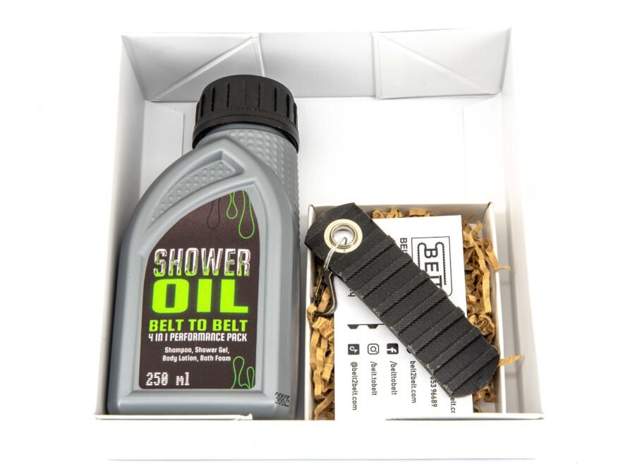 Shower oil and belt